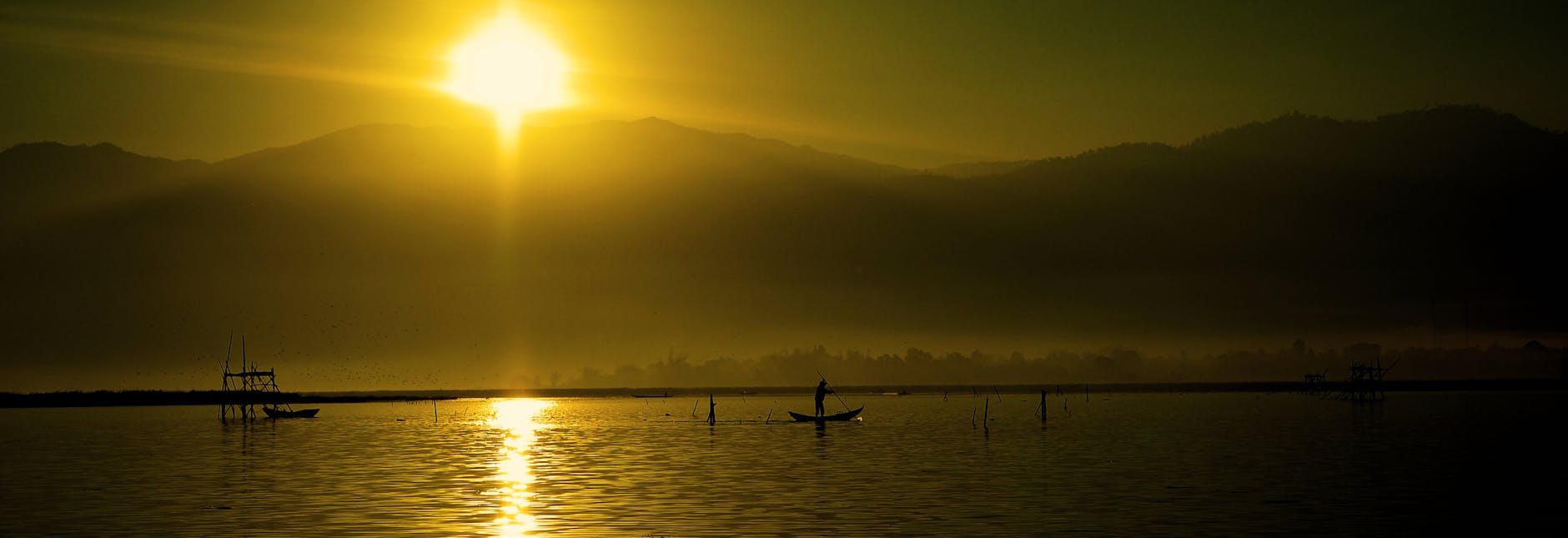 Fishing boat at sunrise on Alaska waters