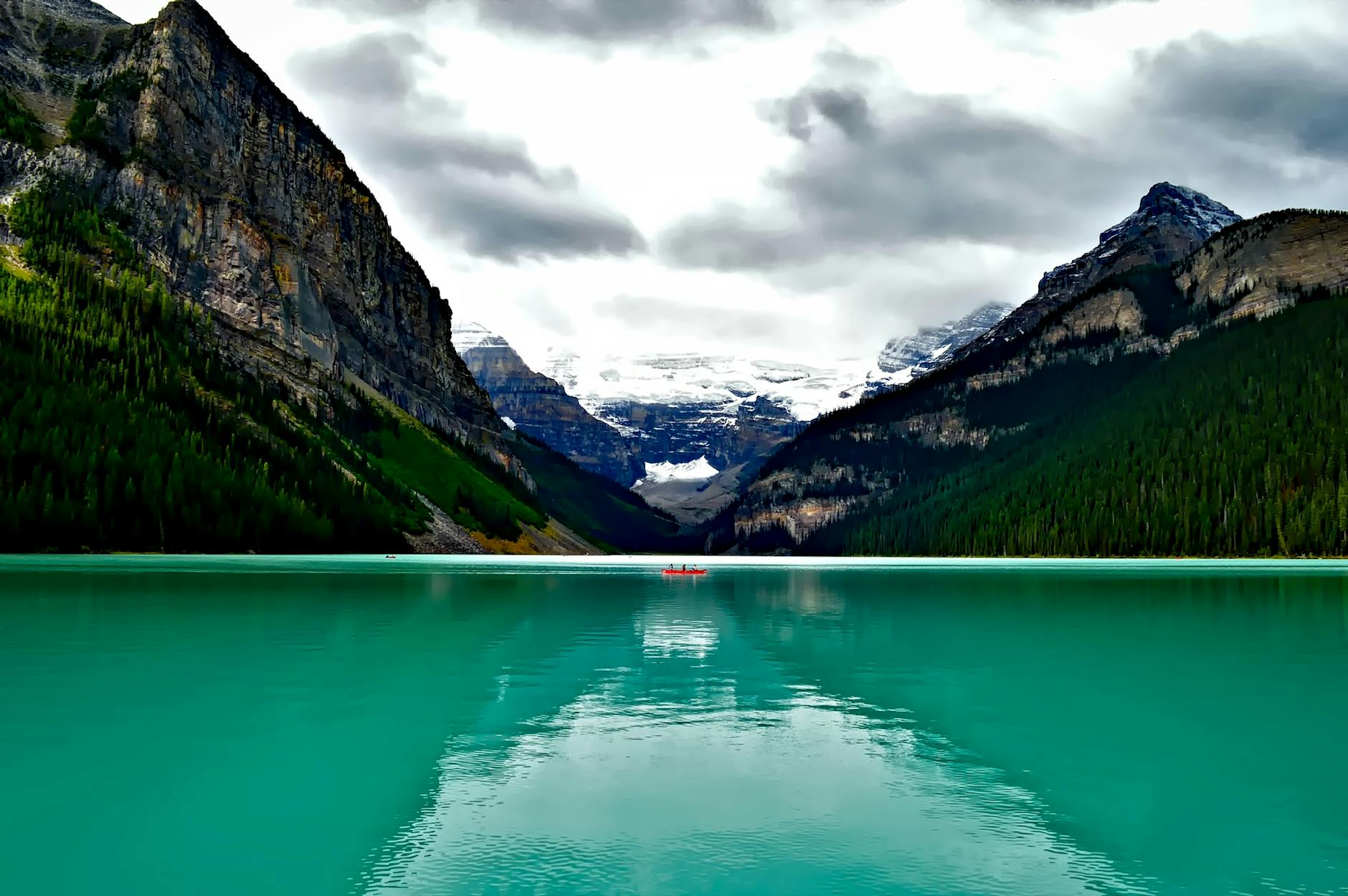 Mountain lake fishing location